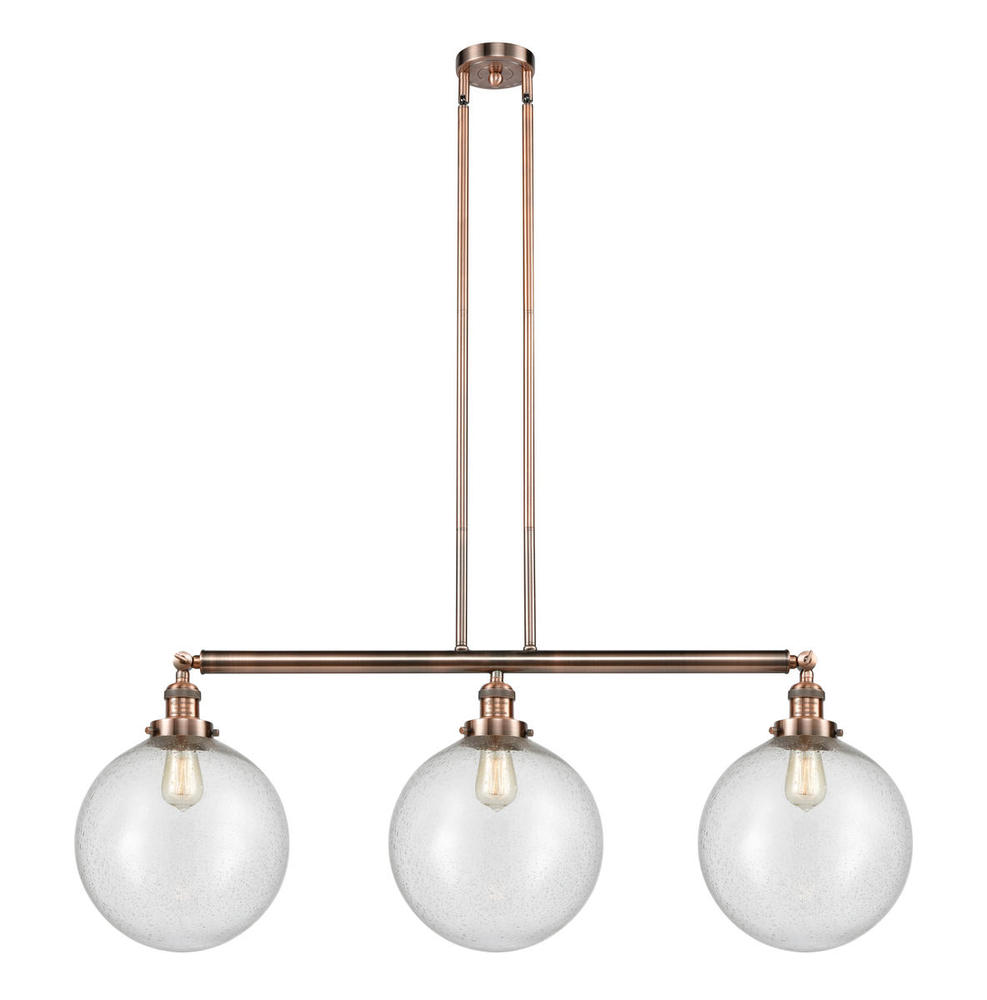 Beacon - 3 Light - 44 inch - Antique Copper - Stem Hung - Adjustable Island Light