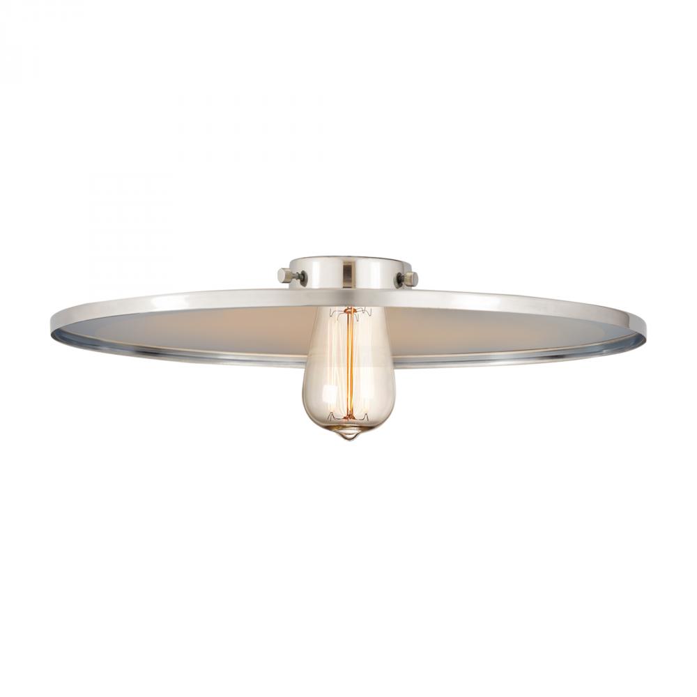 Railroad Light 16 inch Polished Chrome Metal Shade