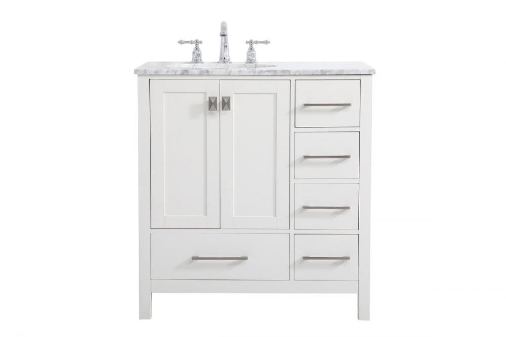 32 inch Single Bathroom Vanity in White