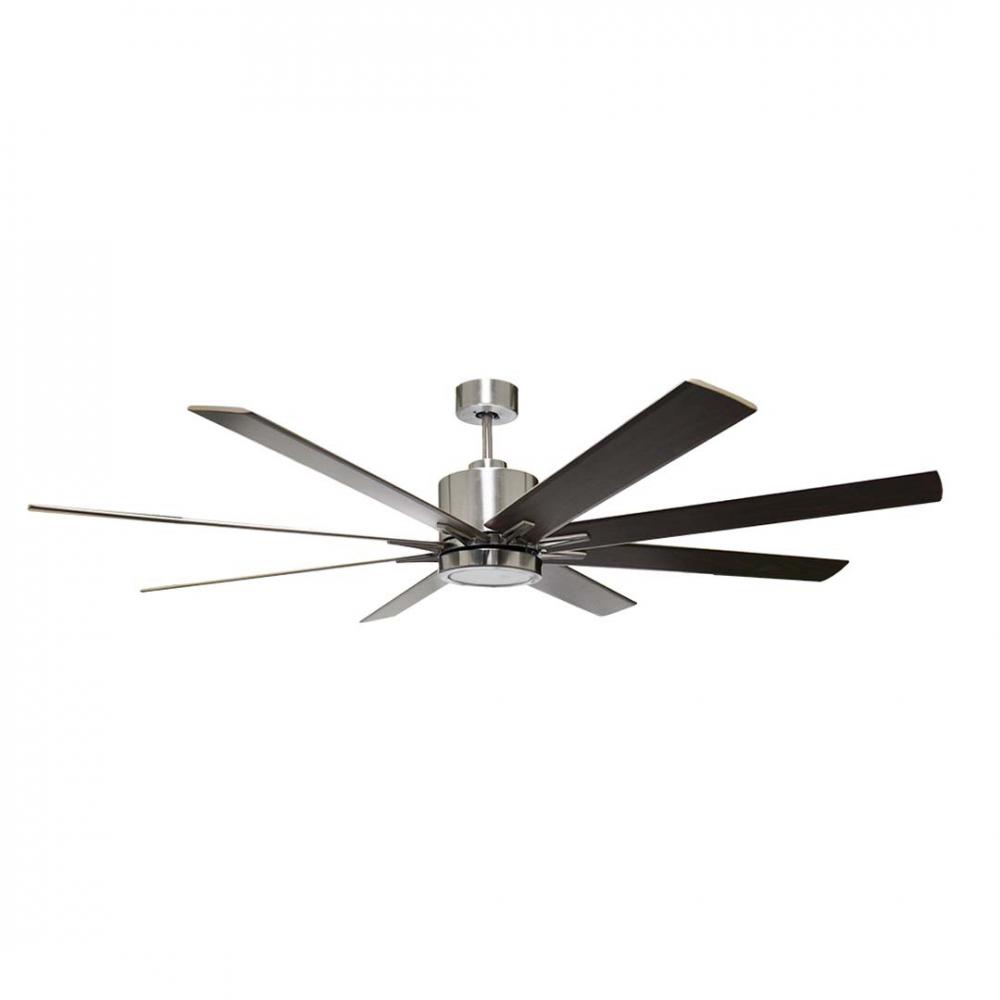 8-Blade 66" NK Fan Silver/Walnut Blades 20W LED 3K,4K,5K